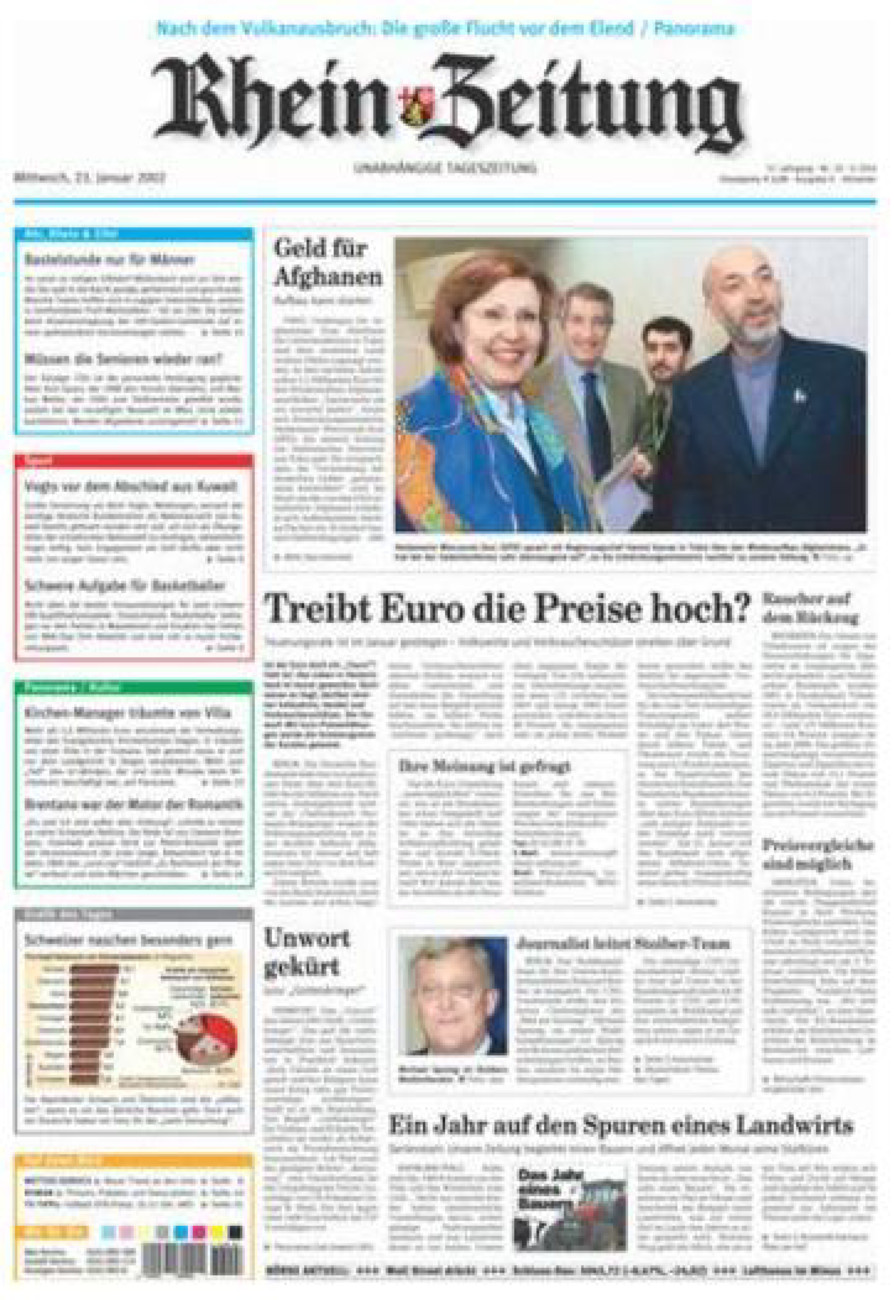 Rhein-Zeitung Kreis Ahrweiler vom Mittwoch, 23.01.2002