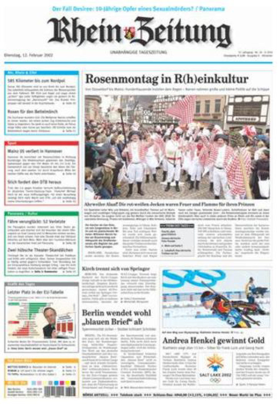 Rhein-Zeitung Kreis Ahrweiler vom Dienstag, 12.02.2002