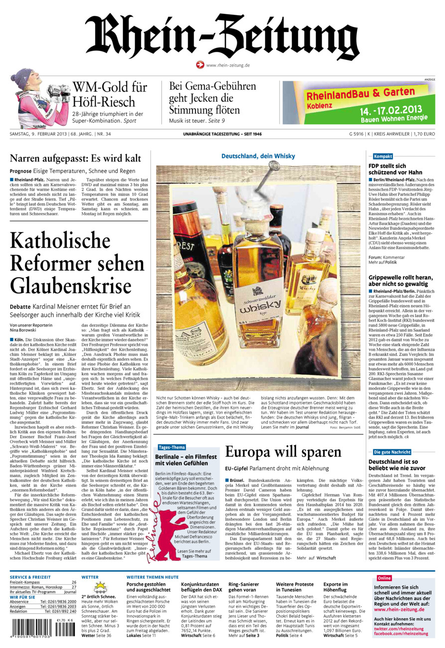 Rhein-Zeitung Kreis Ahrweiler vom Samstag, 09.02.2013