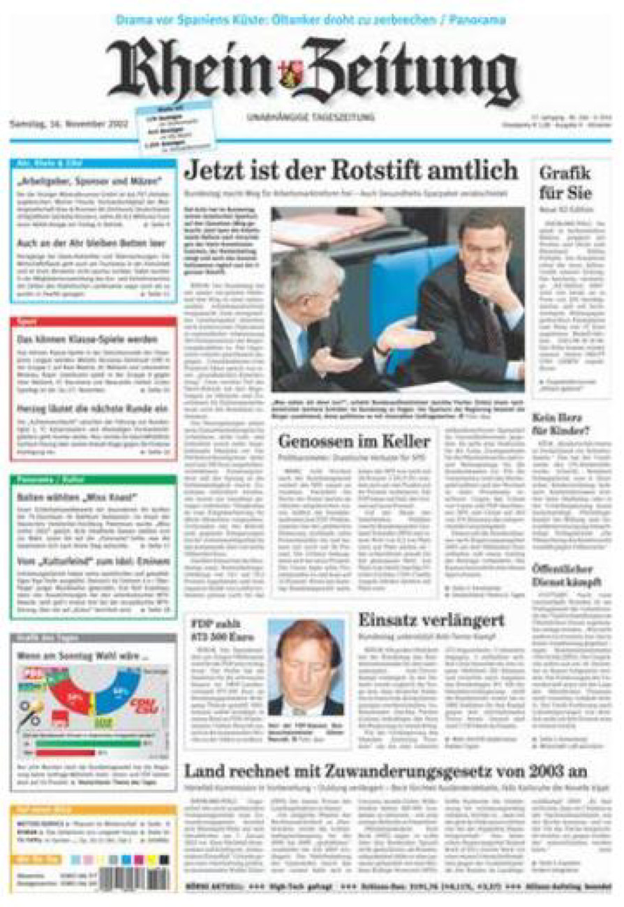 Rhein-Zeitung Kreis Ahrweiler vom Samstag, 16.11.2002