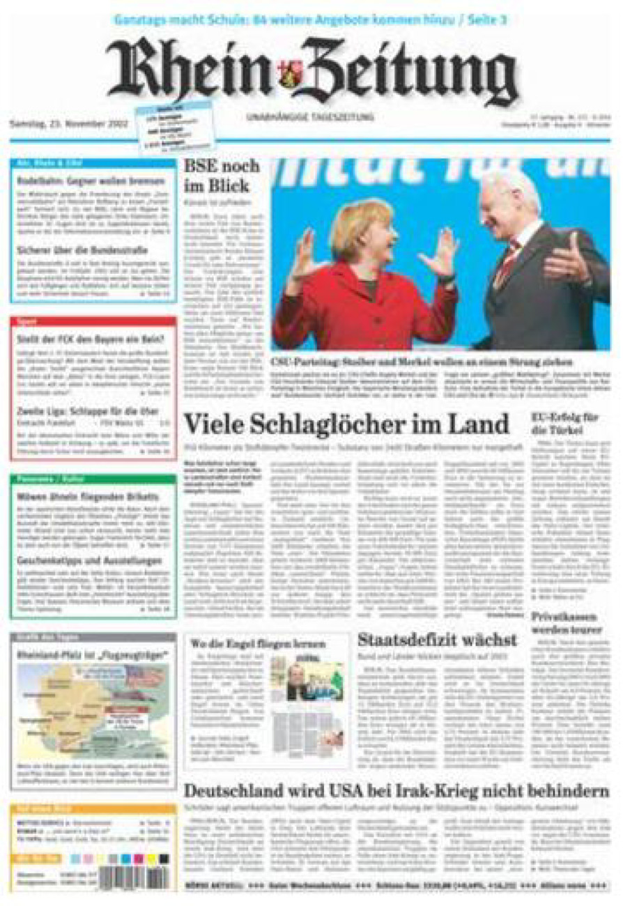 Rhein-Zeitung Kreis Ahrweiler vom Samstag, 23.11.2002