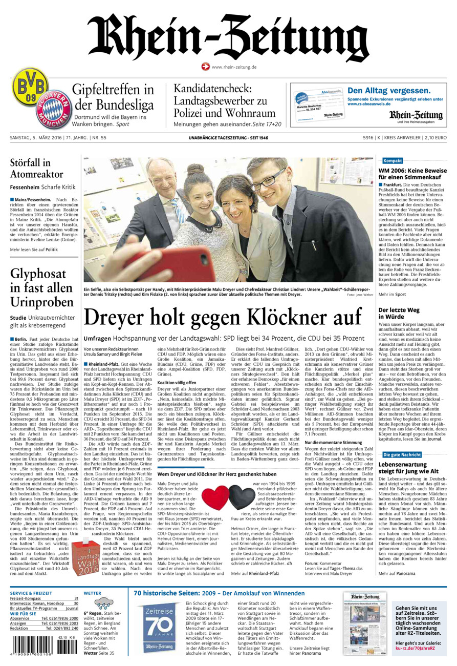 Rhein-Zeitung Kreis Ahrweiler vom Samstag, 05.03.2016