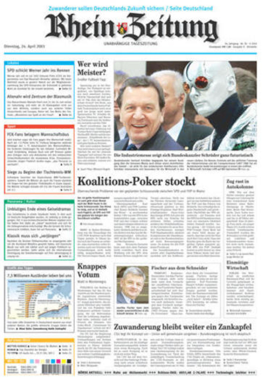 Rhein-Zeitung Kreis Ahrweiler vom Dienstag, 24.04.2001