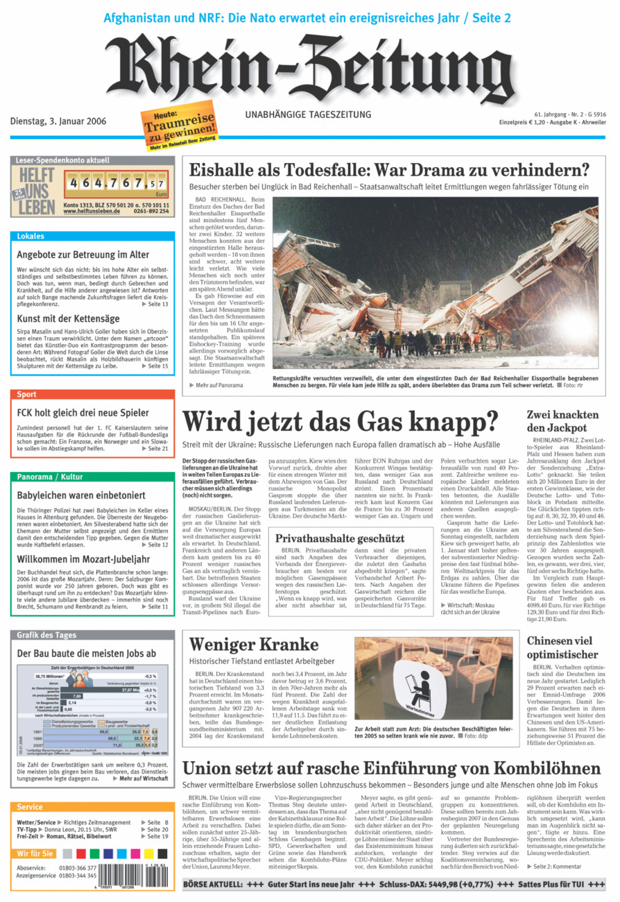 Rhein-Zeitung Kreis Ahrweiler vom Dienstag, 03.01.2006