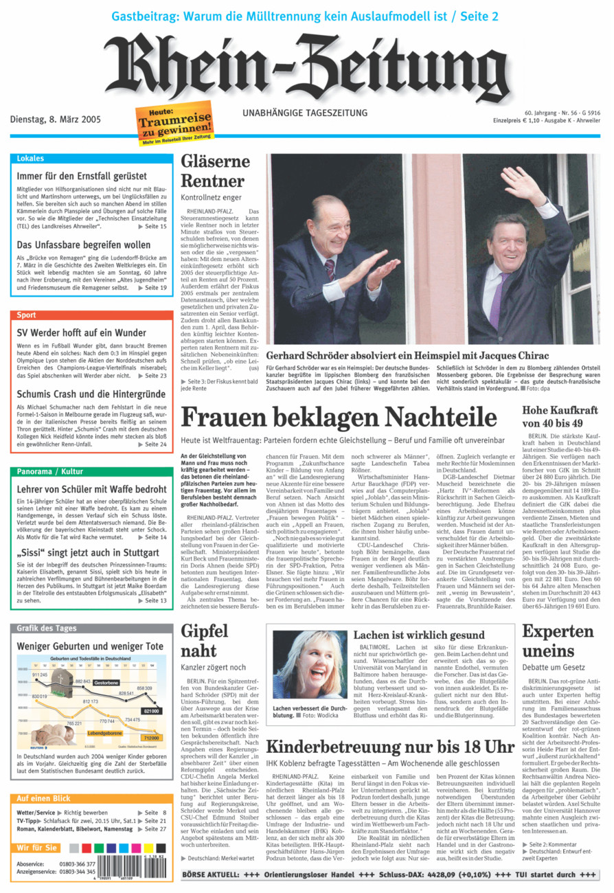 Rhein-Zeitung Kreis Ahrweiler vom Dienstag, 08.03.2005