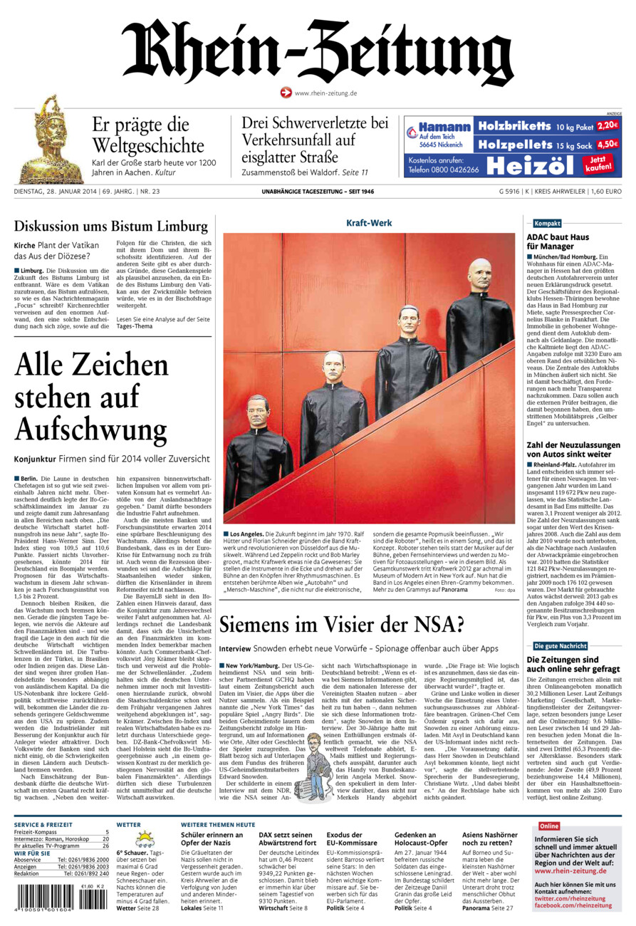 Rhein-Zeitung Kreis Ahrweiler vom Dienstag, 28.01.2014