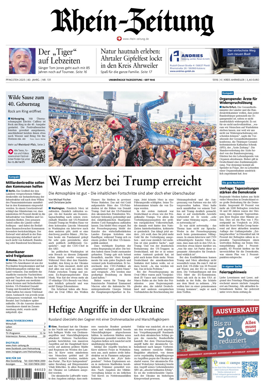 Rhein-Zeitung Kreis Ahrweiler vom Samstag, 07.06.2025