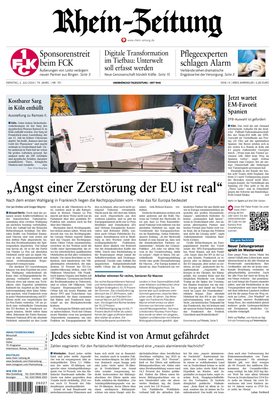 Rhein-Zeitung Kreis Ahrweiler vom Dienstag, 02.07.2024