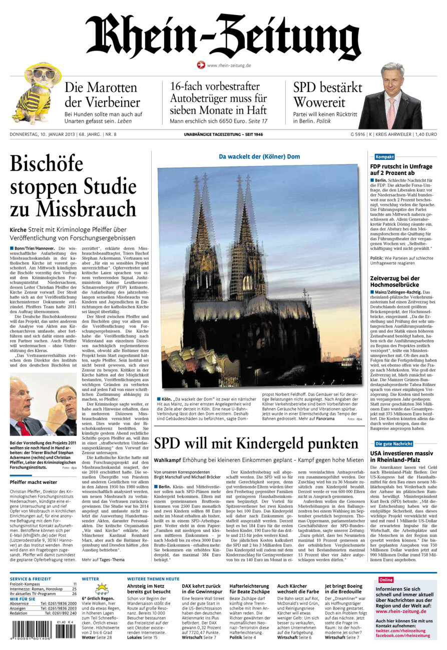 Rhein-Zeitung Kreis Ahrweiler vom Donnerstag, 10.01.2013