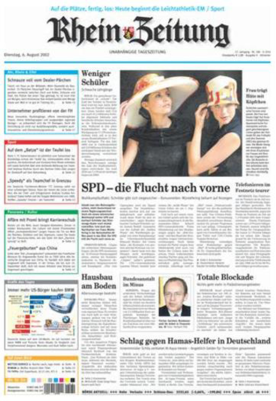 Rhein-Zeitung Kreis Ahrweiler vom Dienstag, 06.08.2002
