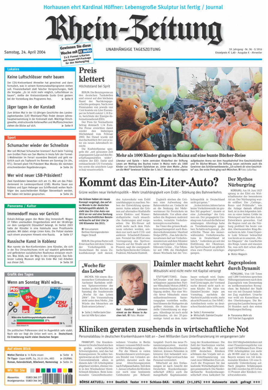 Rhein-Zeitung Kreis Ahrweiler vom Samstag, 24.04.2004