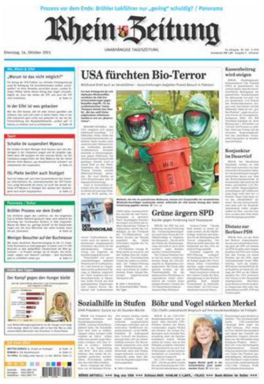 Rhein-Zeitung Kreis Ahrweiler vom Dienstag, 16.10.2001