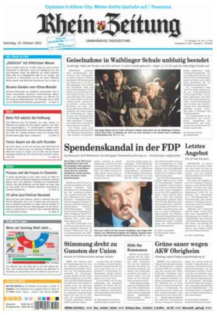 Rhein-Zeitung Kreis Ahrweiler vom Samstag, 19.10.2002