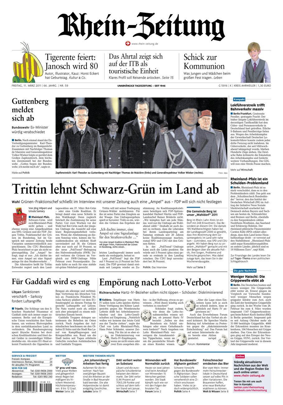 Rhein-Zeitung Kreis Ahrweiler vom Freitag, 11.03.2011