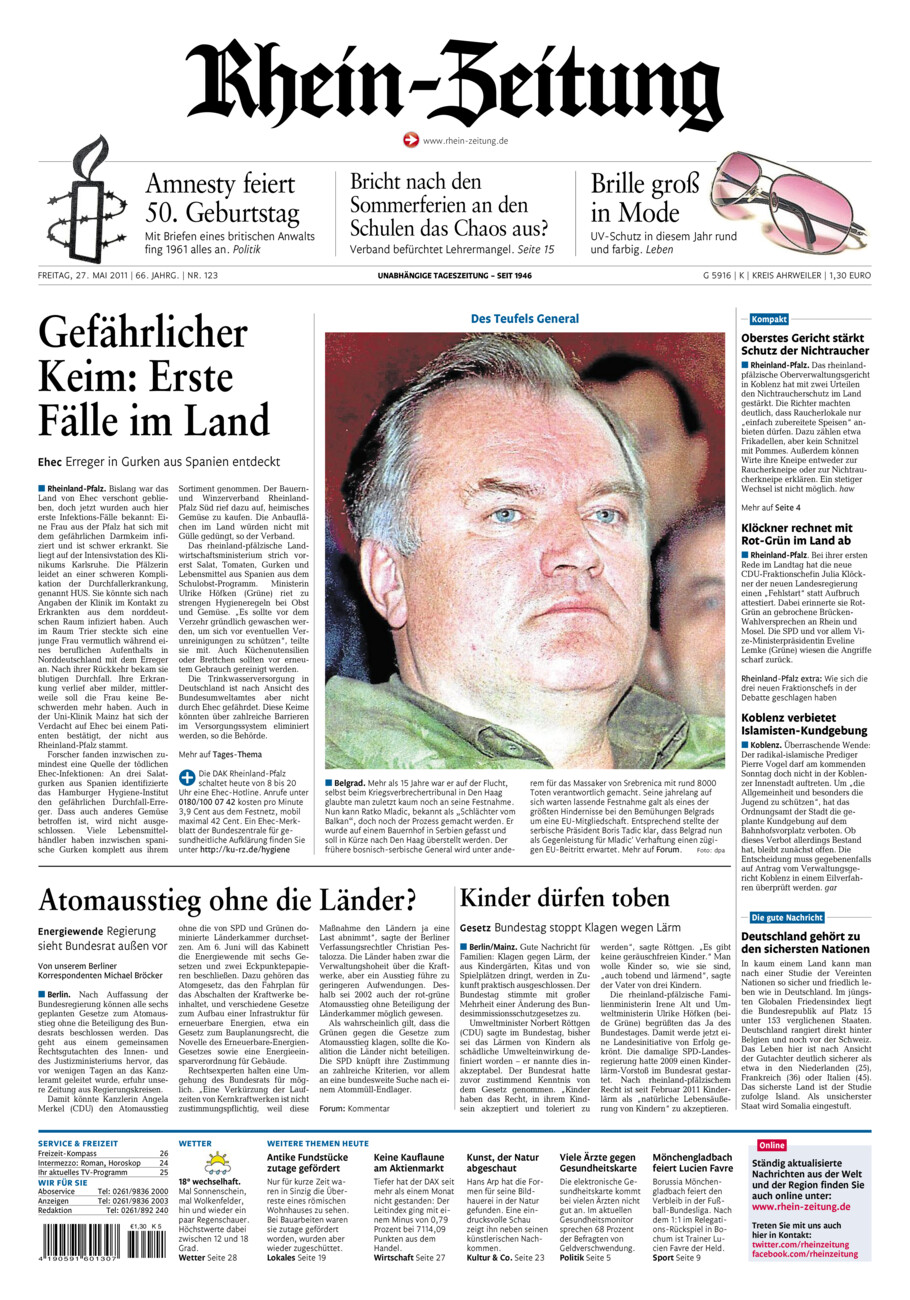 Rhein-Zeitung Kreis Ahrweiler vom Freitag, 27.05.2011
