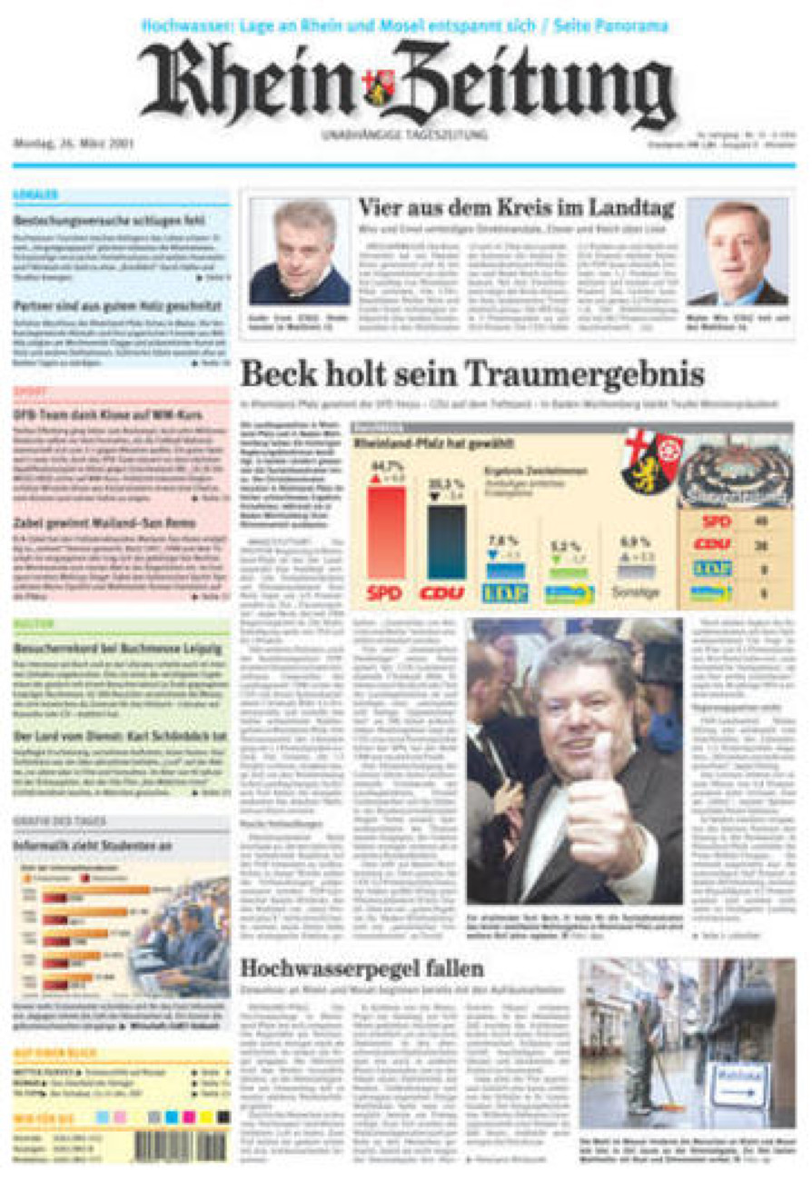 Rhein-Zeitung Kreis Ahrweiler vom Montag, 26.03.2001