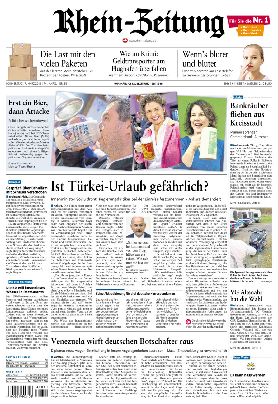 Rhein-Zeitung Kreis Ahrweiler vom Donnerstag, 07.03.2019