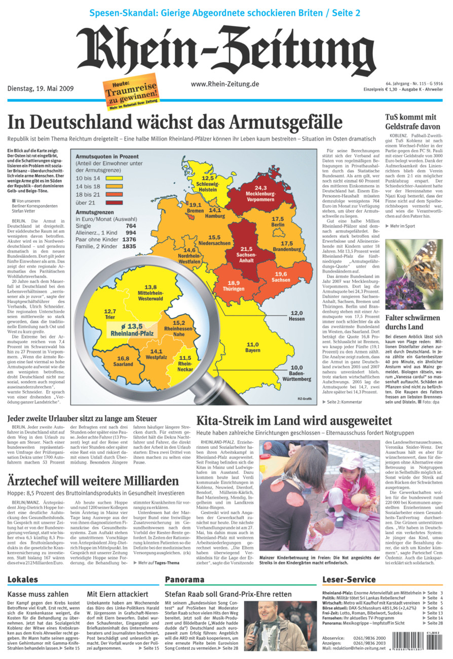 Rhein-Zeitung Kreis Ahrweiler vom Dienstag, 19.05.2009