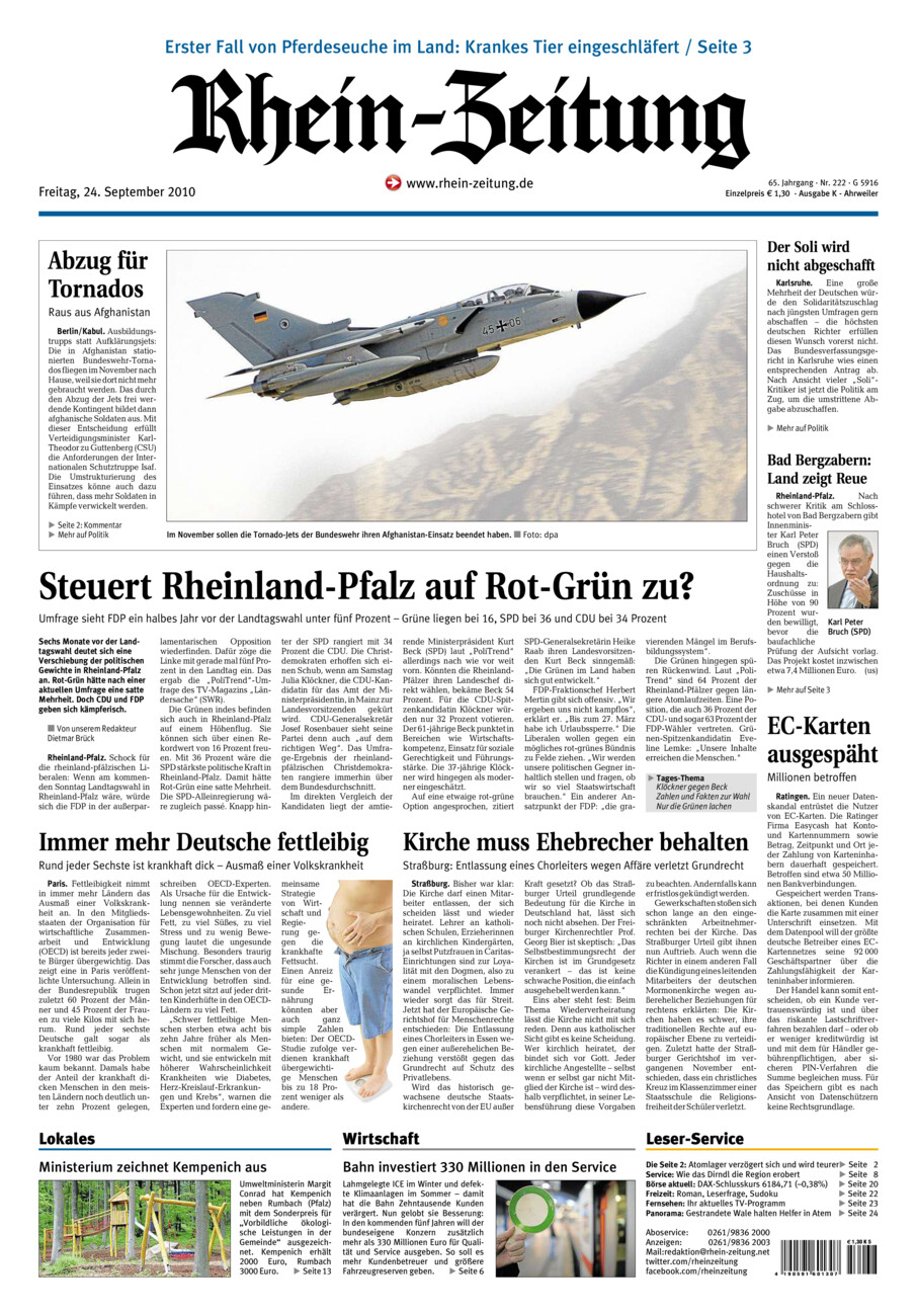 Rhein-Zeitung Kreis Ahrweiler vom Freitag, 24.09.2010