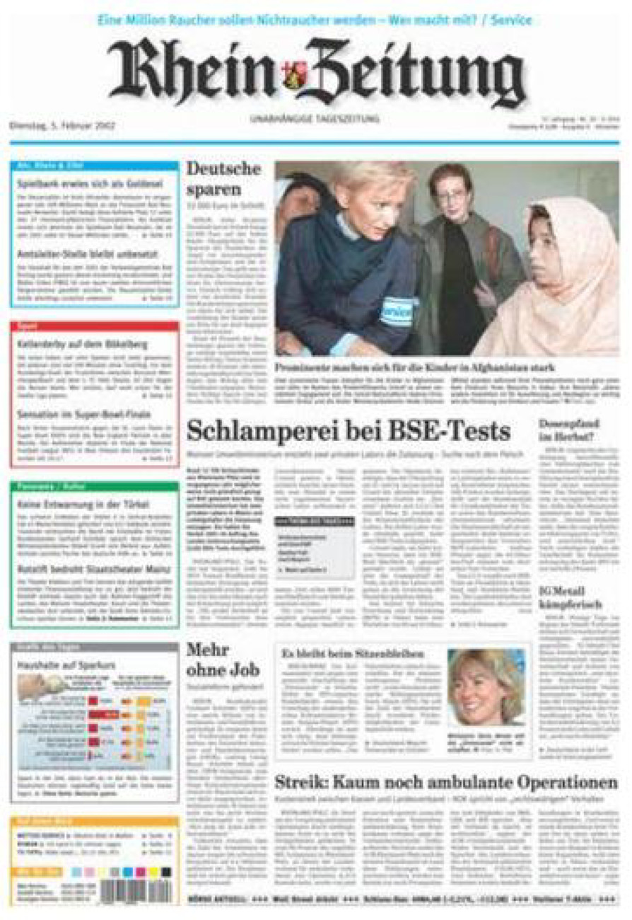 Rhein-Zeitung Kreis Ahrweiler vom Dienstag, 05.02.2002