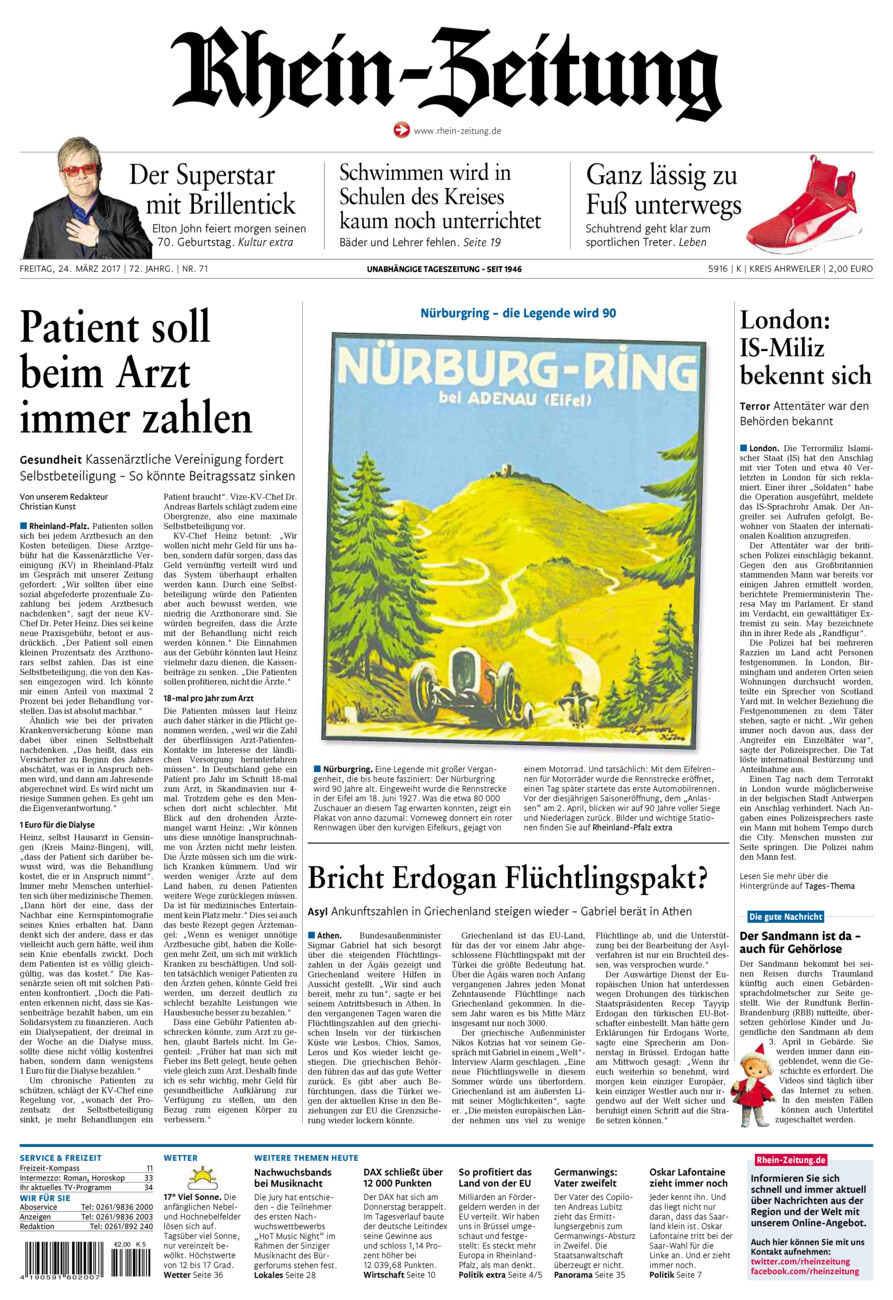 Rhein-Zeitung Kreis Ahrweiler vom Freitag, 24.03.2017