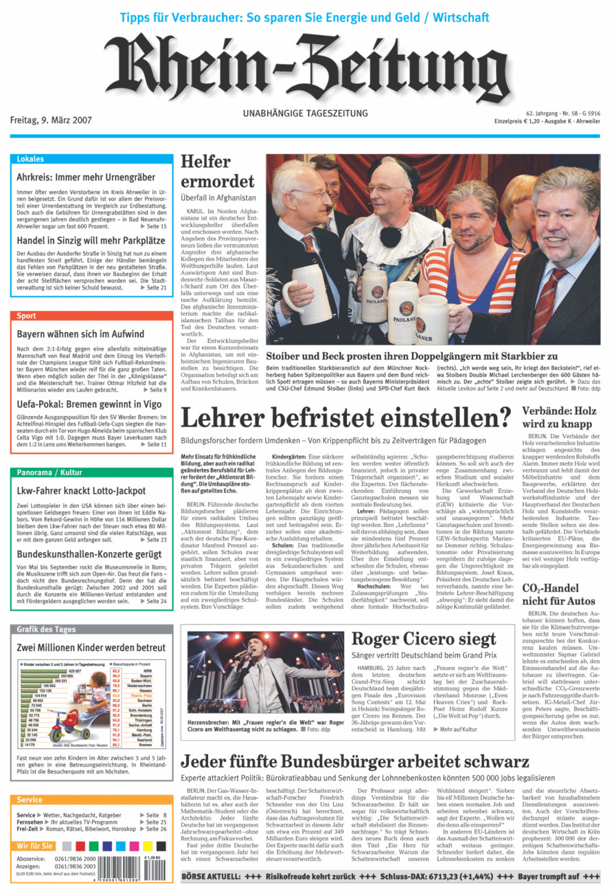Rhein-Zeitung Kreis Ahrweiler vom Freitag, 09.03.2007