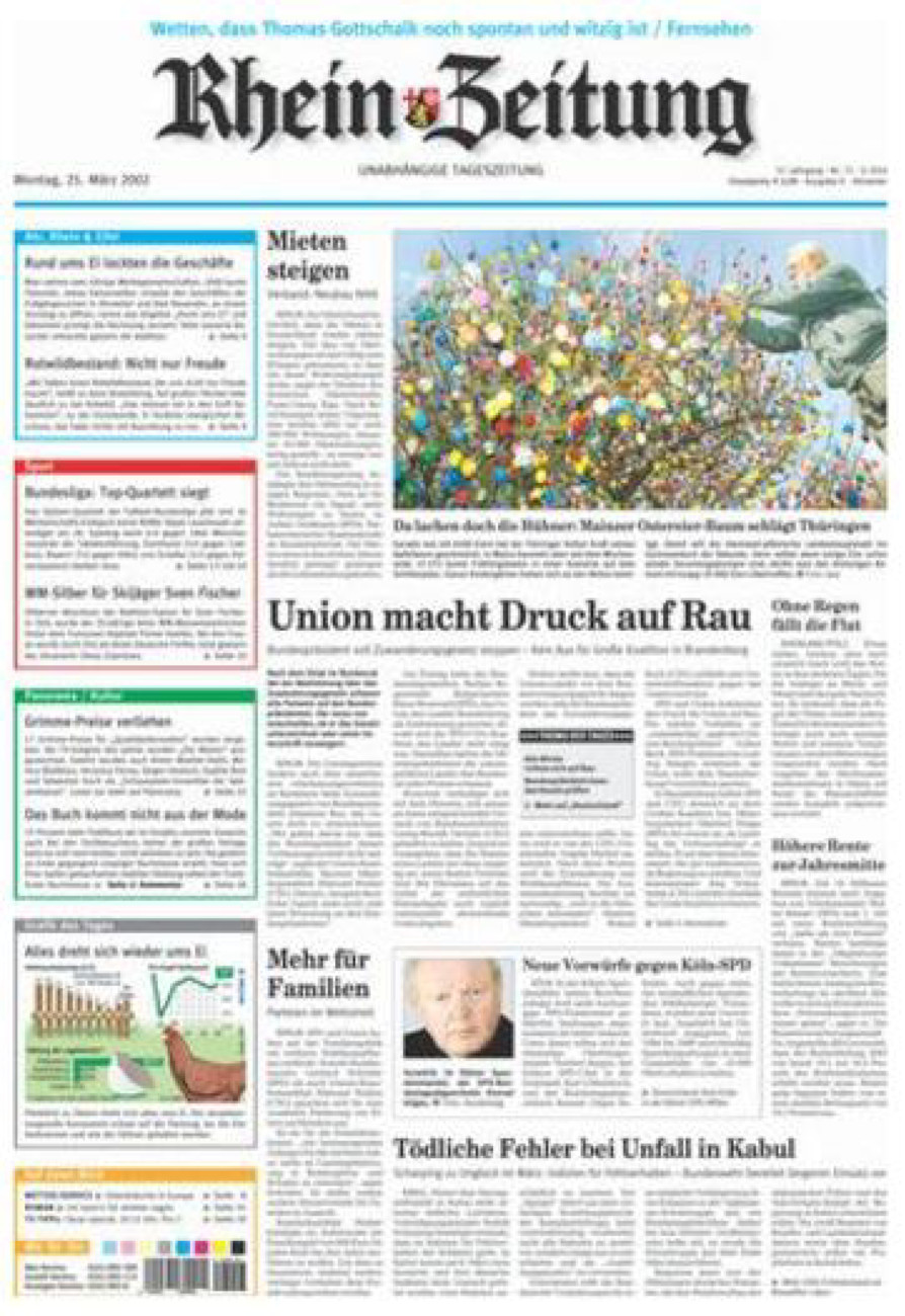 Rhein-Zeitung Kreis Ahrweiler vom Montag, 25.03.2002