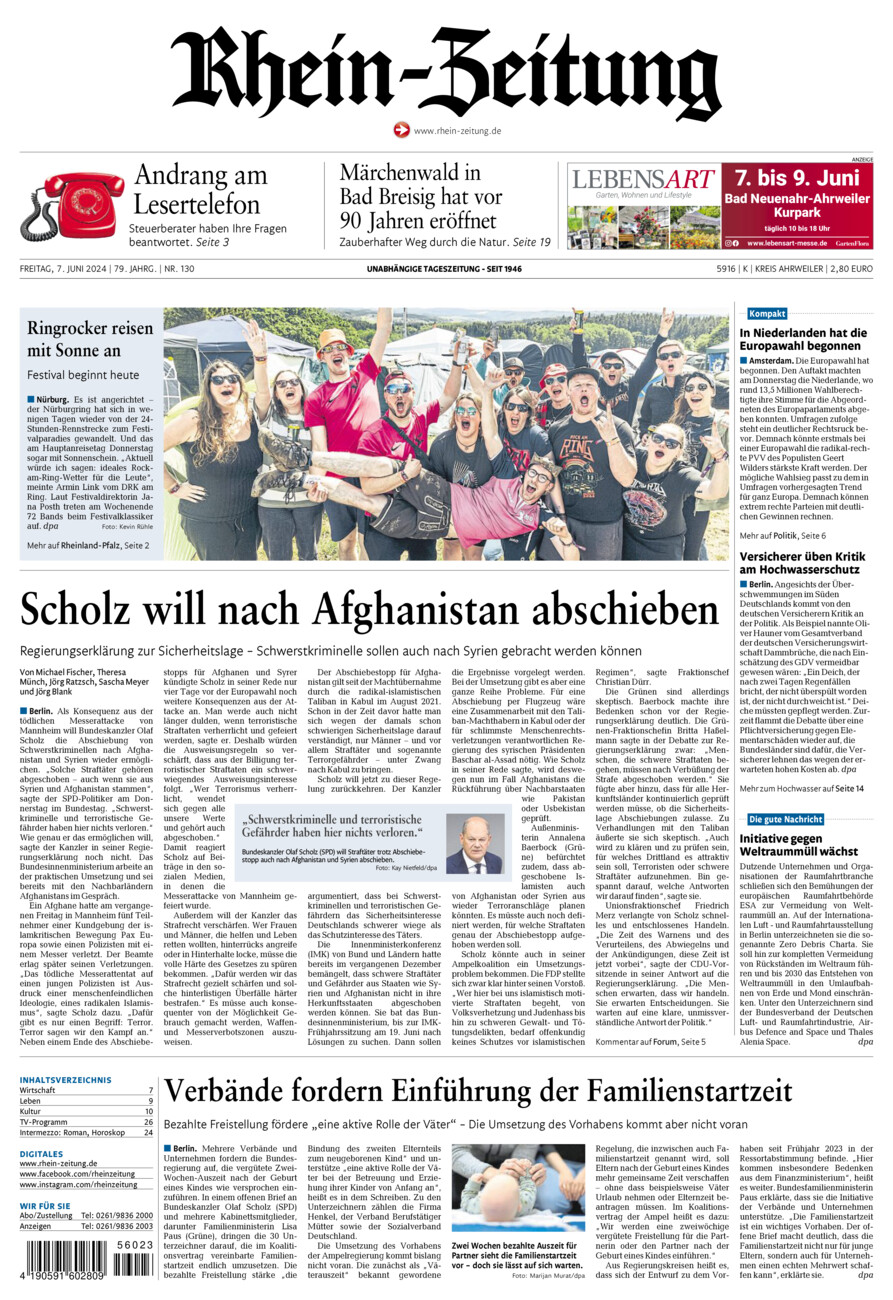 Rhein-Zeitung Kreis Ahrweiler vom Freitag, 07.06.2024