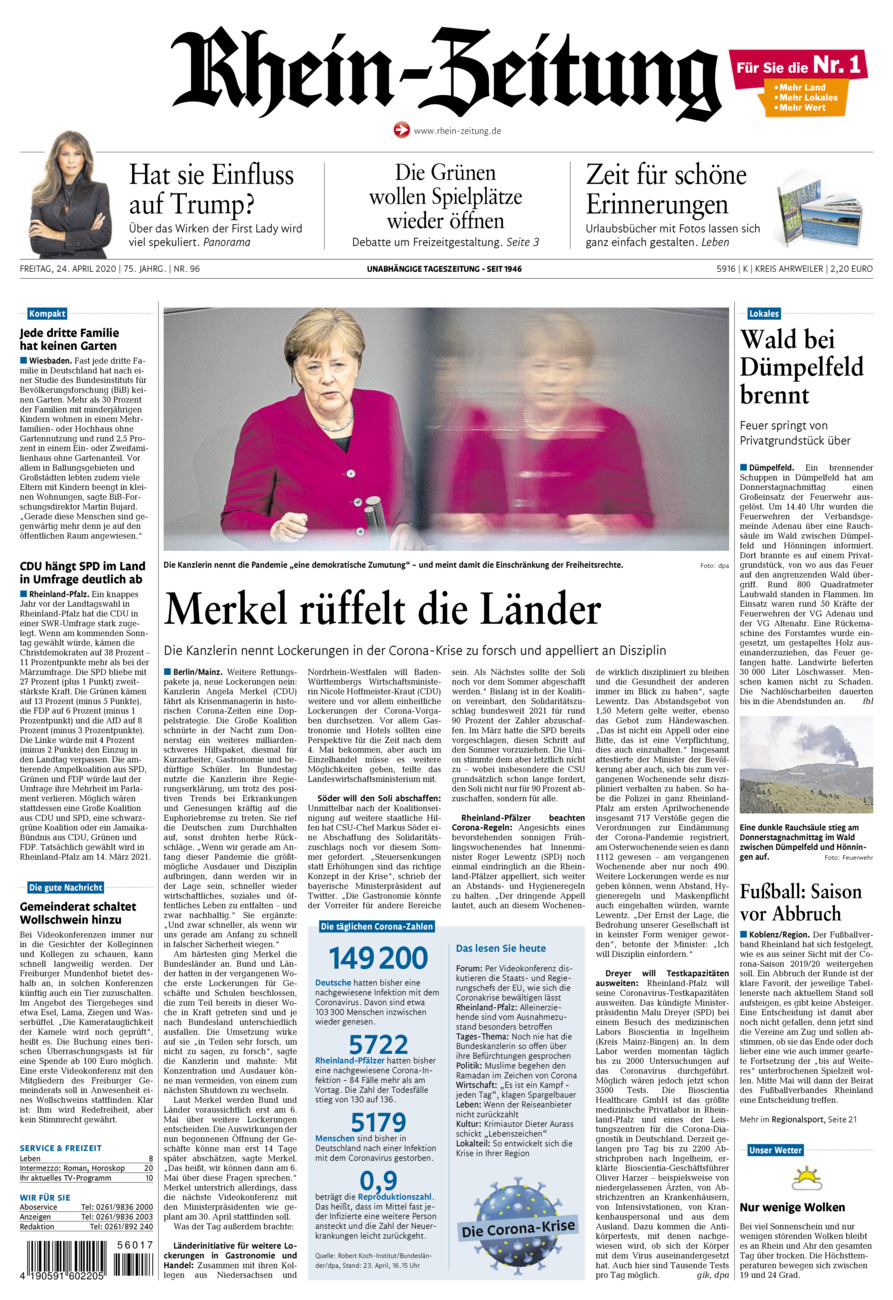 Rhein-Zeitung Kreis Ahrweiler vom Freitag, 24.04.2020