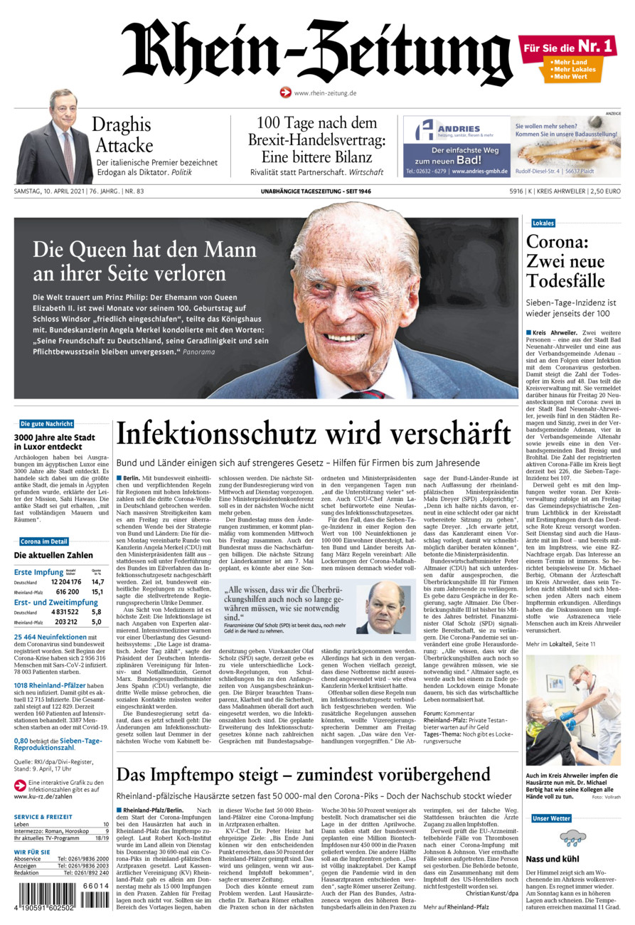 Rhein-Zeitung Kreis Ahrweiler vom Samstag, 10.04.2021