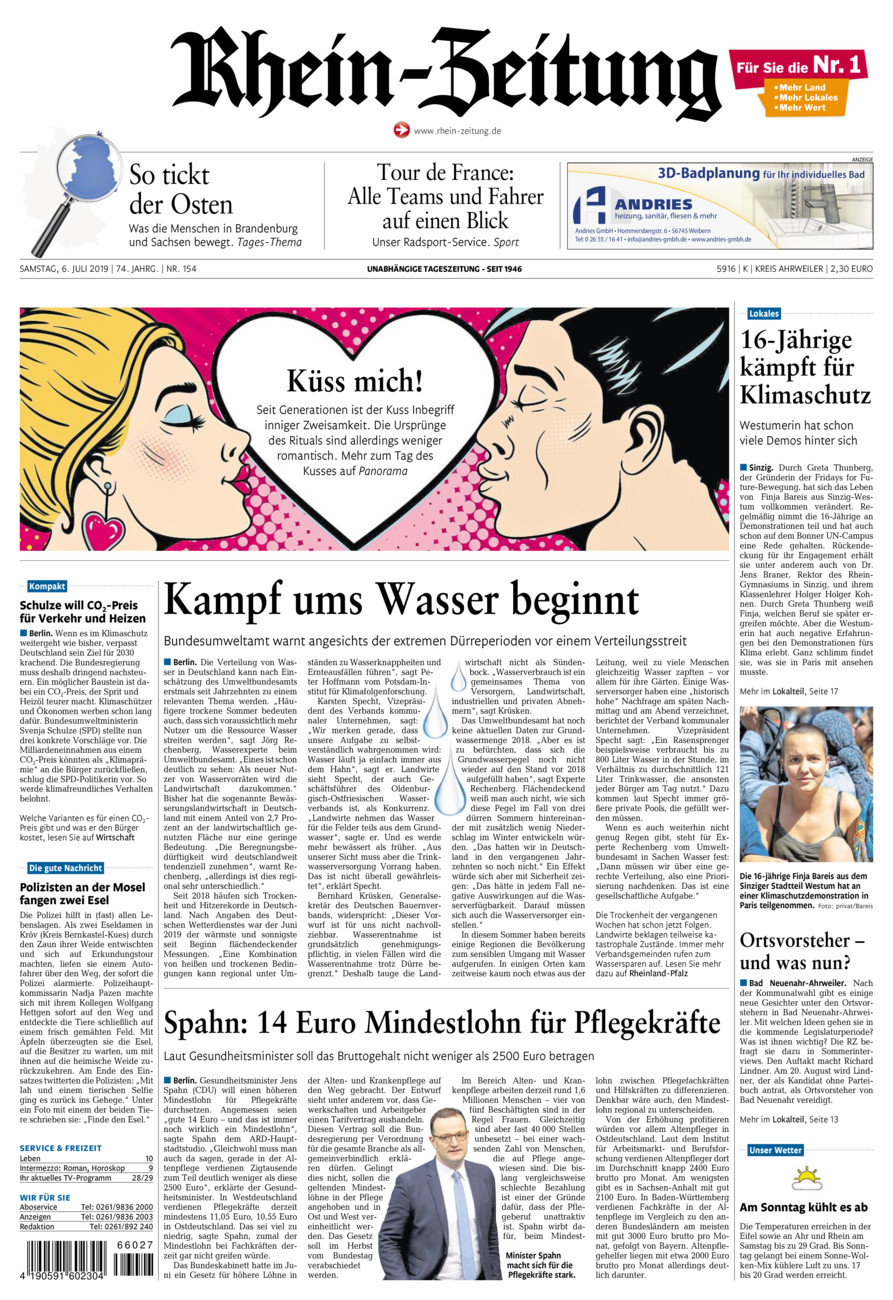 Rhein-Zeitung Kreis Ahrweiler vom Samstag, 06.07.2019