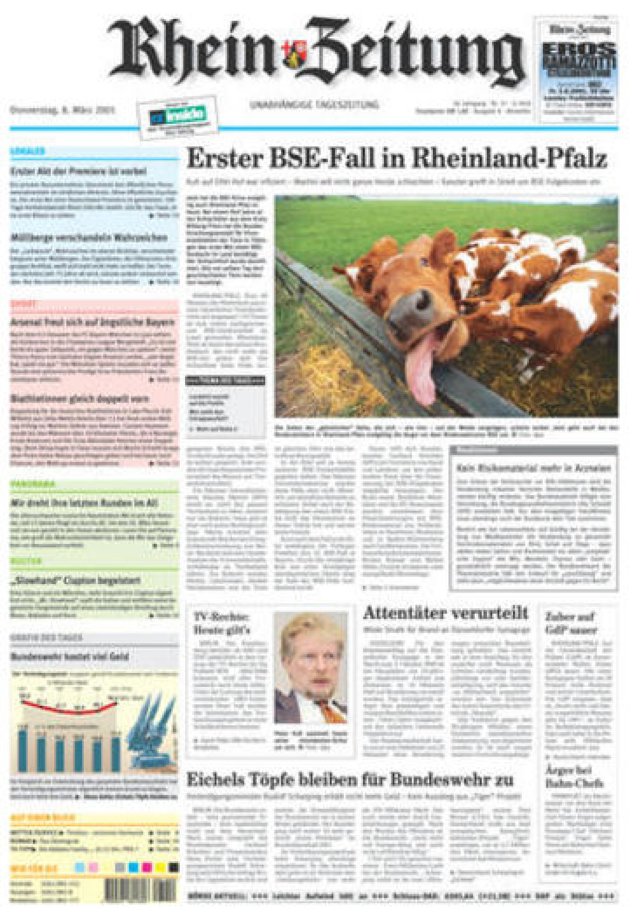Rhein-Zeitung Kreis Ahrweiler vom Donnerstag, 08.03.2001