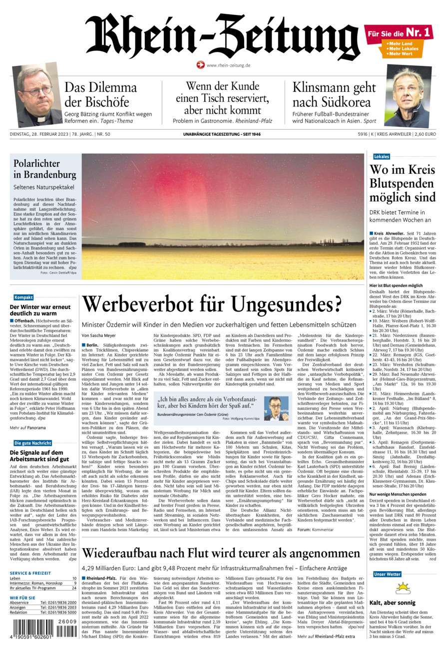 Rhein-Zeitung Kreis Ahrweiler vom Dienstag, 28.02.2023