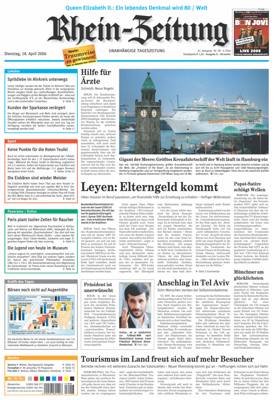 Rhein-Zeitung Kreis Ahrweiler vom Dienstag, 18.04.2006