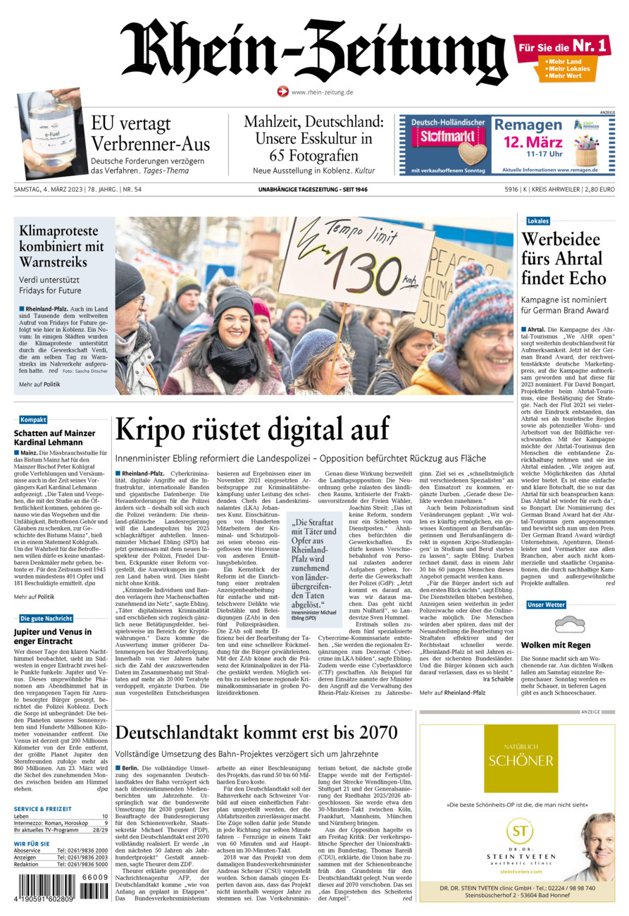 Rhein-Zeitung Kreis Ahrweiler vom Samstag, 04.03.2023