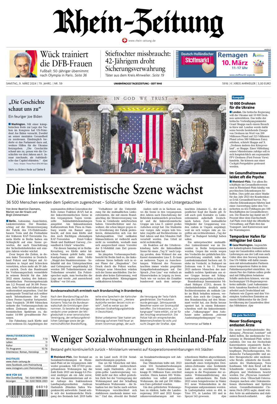 Rhein-Zeitung Kreis Ahrweiler vom Samstag, 09.03.2024