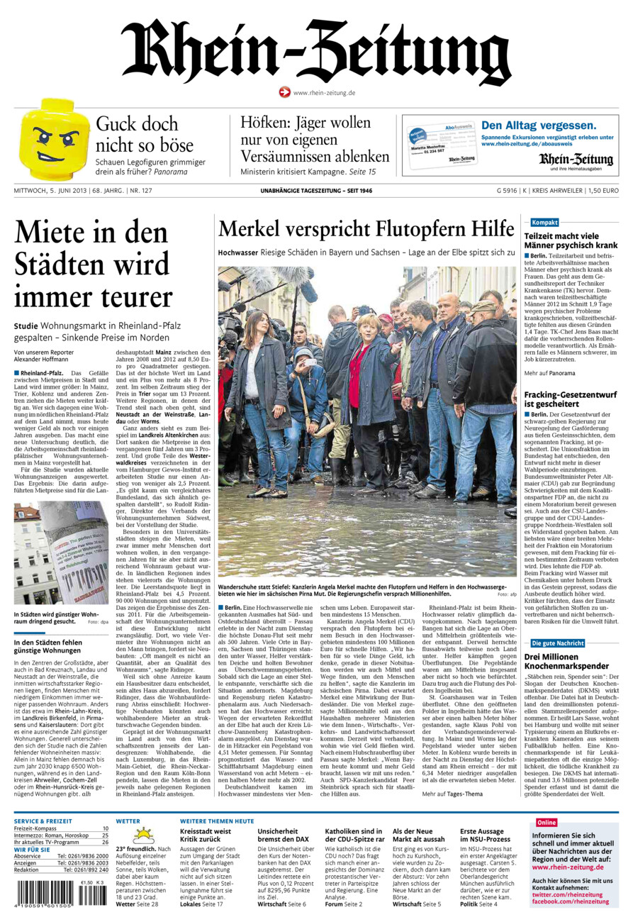 Rhein-Zeitung Kreis Ahrweiler vom Mittwoch, 05.06.2013