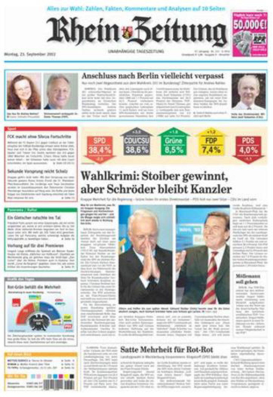Rhein-Zeitung Kreis Ahrweiler vom Montag, 23.09.2002