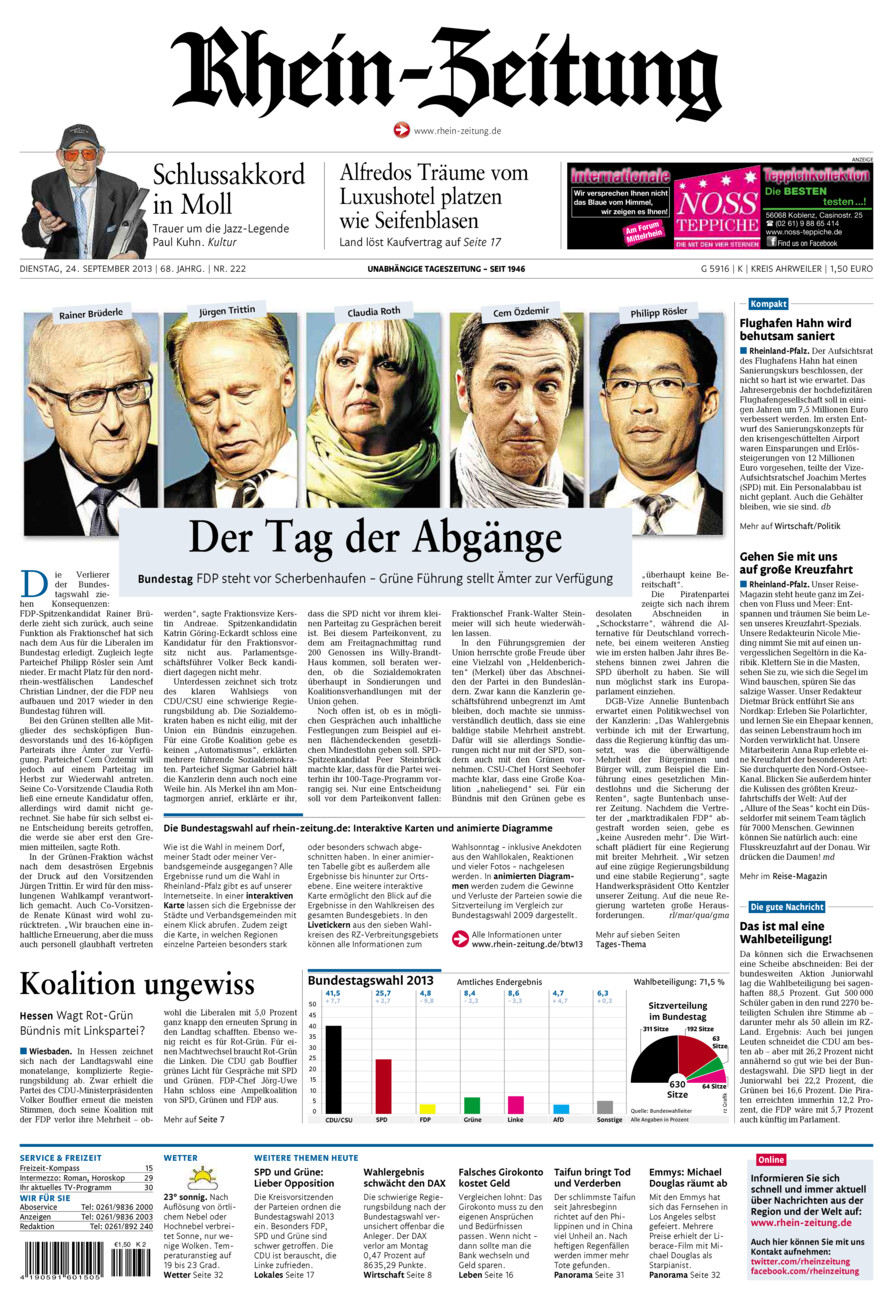 Rhein-Zeitung Kreis Ahrweiler vom Dienstag, 24.09.2013