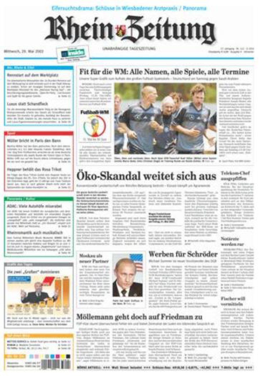 Rhein-Zeitung Kreis Ahrweiler vom Mittwoch, 29.05.2002