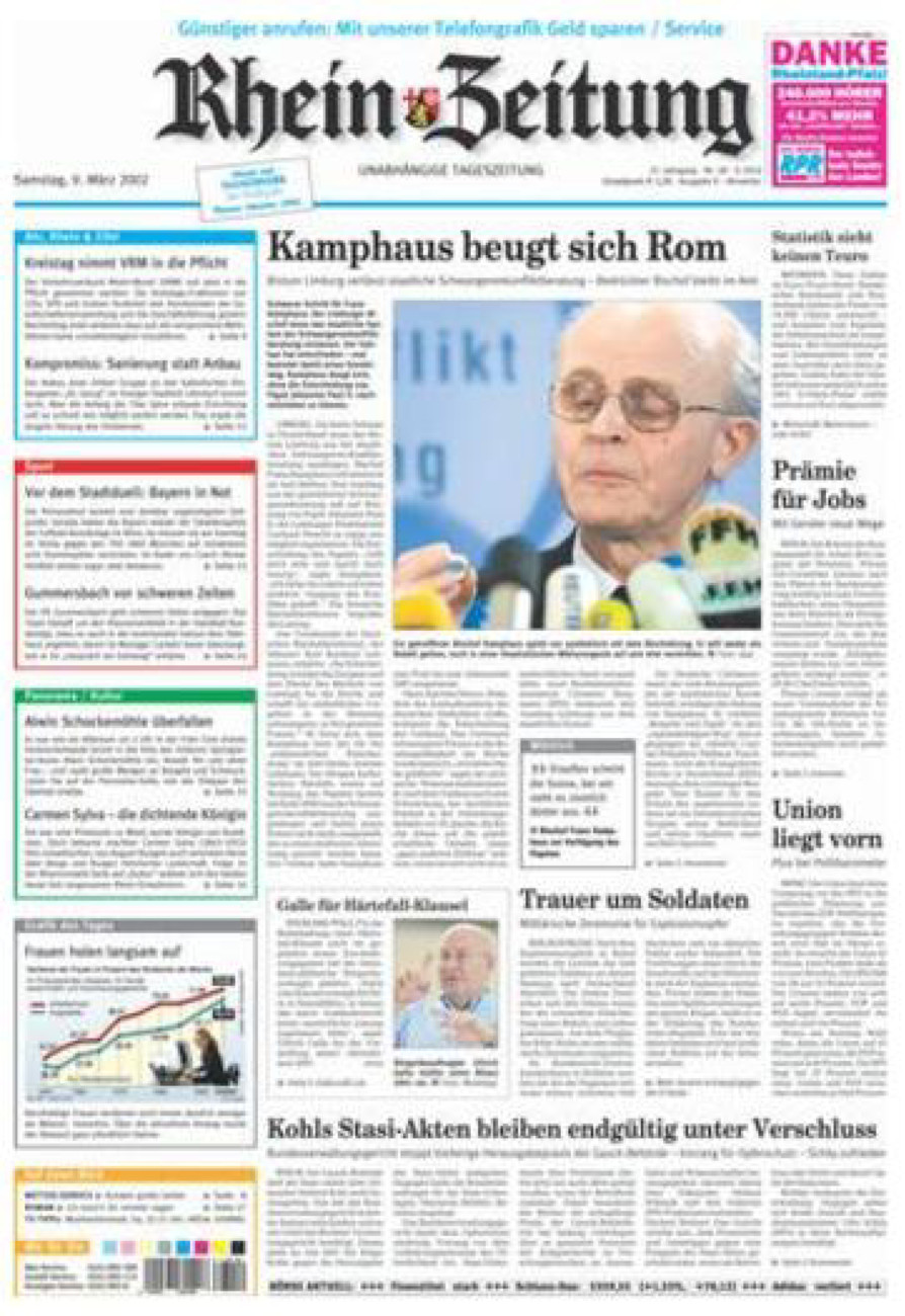 Rhein-Zeitung Kreis Ahrweiler vom Samstag, 09.03.2002