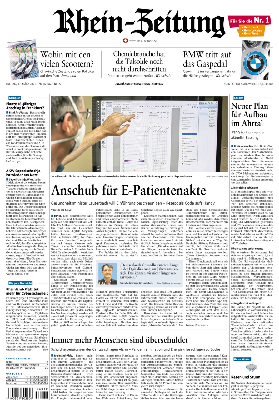 Rhein-Zeitung Kreis Ahrweiler vom Freitag, 10.03.2023
