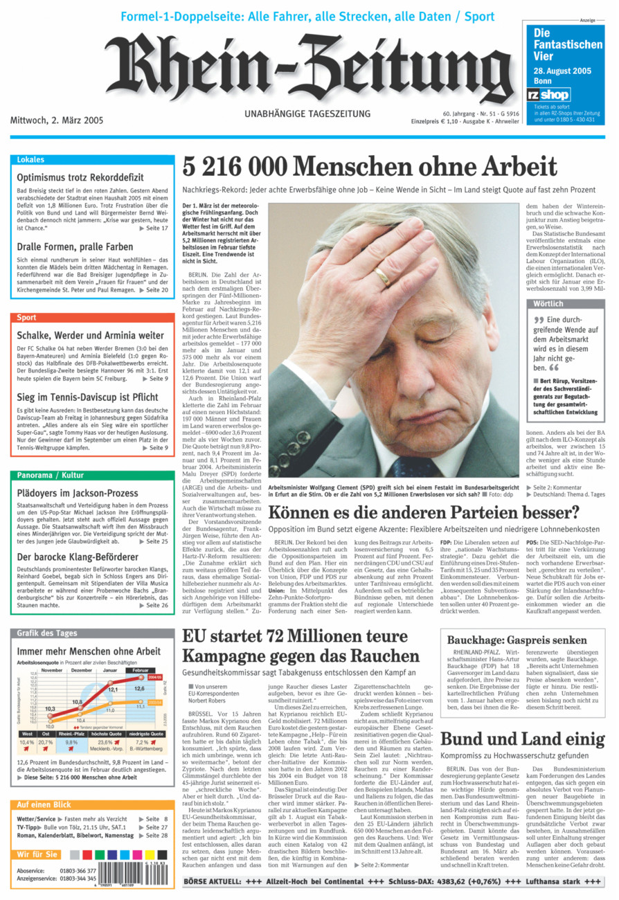 Rhein-Zeitung Kreis Ahrweiler vom Mittwoch, 02.03.2005
