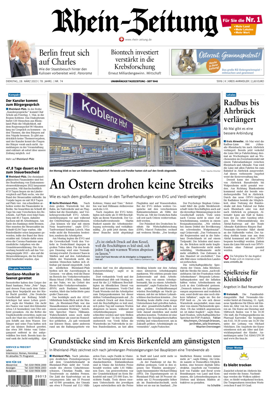 Rhein-Zeitung Kreis Ahrweiler vom Dienstag, 28.03.2023