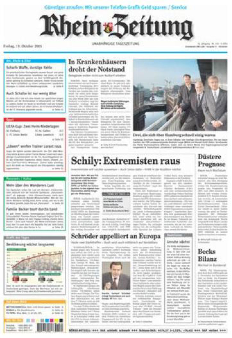 Rhein-Zeitung Kreis Ahrweiler vom Freitag, 19.10.2001