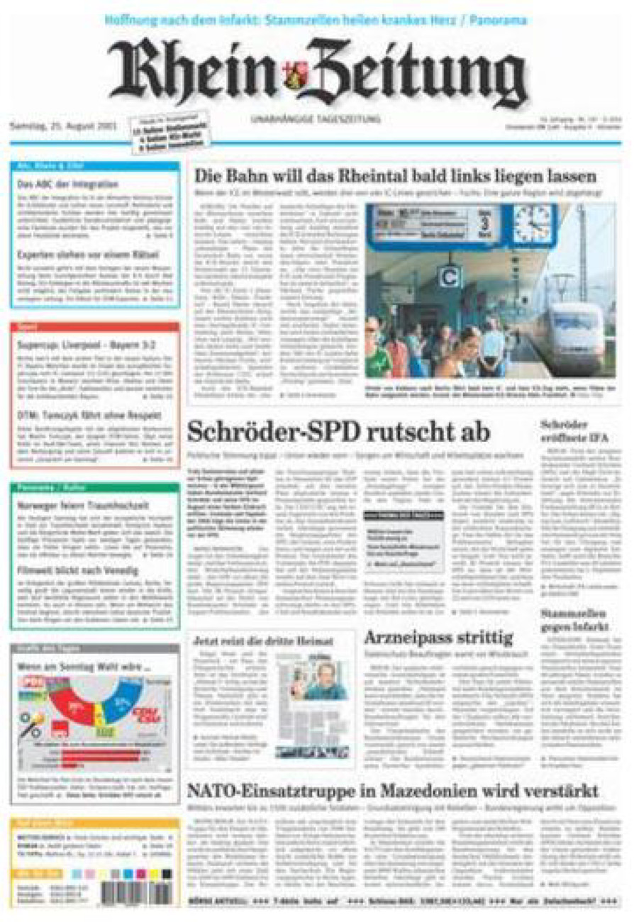 Rhein-Zeitung Kreis Ahrweiler vom Samstag, 25.08.2001
