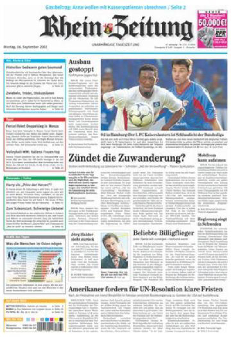 Rhein-Zeitung Kreis Ahrweiler vom Montag, 16.09.2002