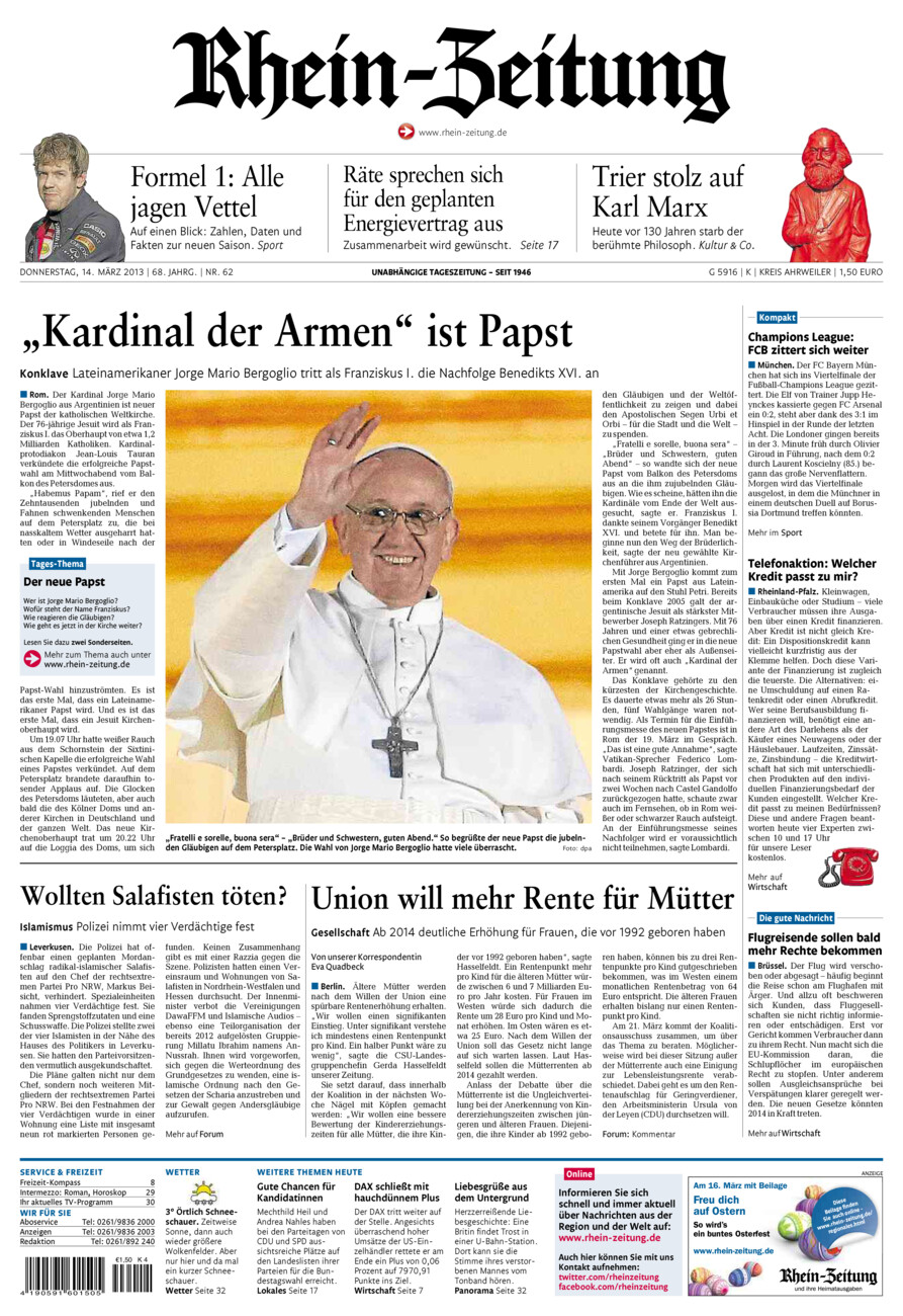 Rhein-Zeitung Kreis Ahrweiler vom Donnerstag, 14.03.2013