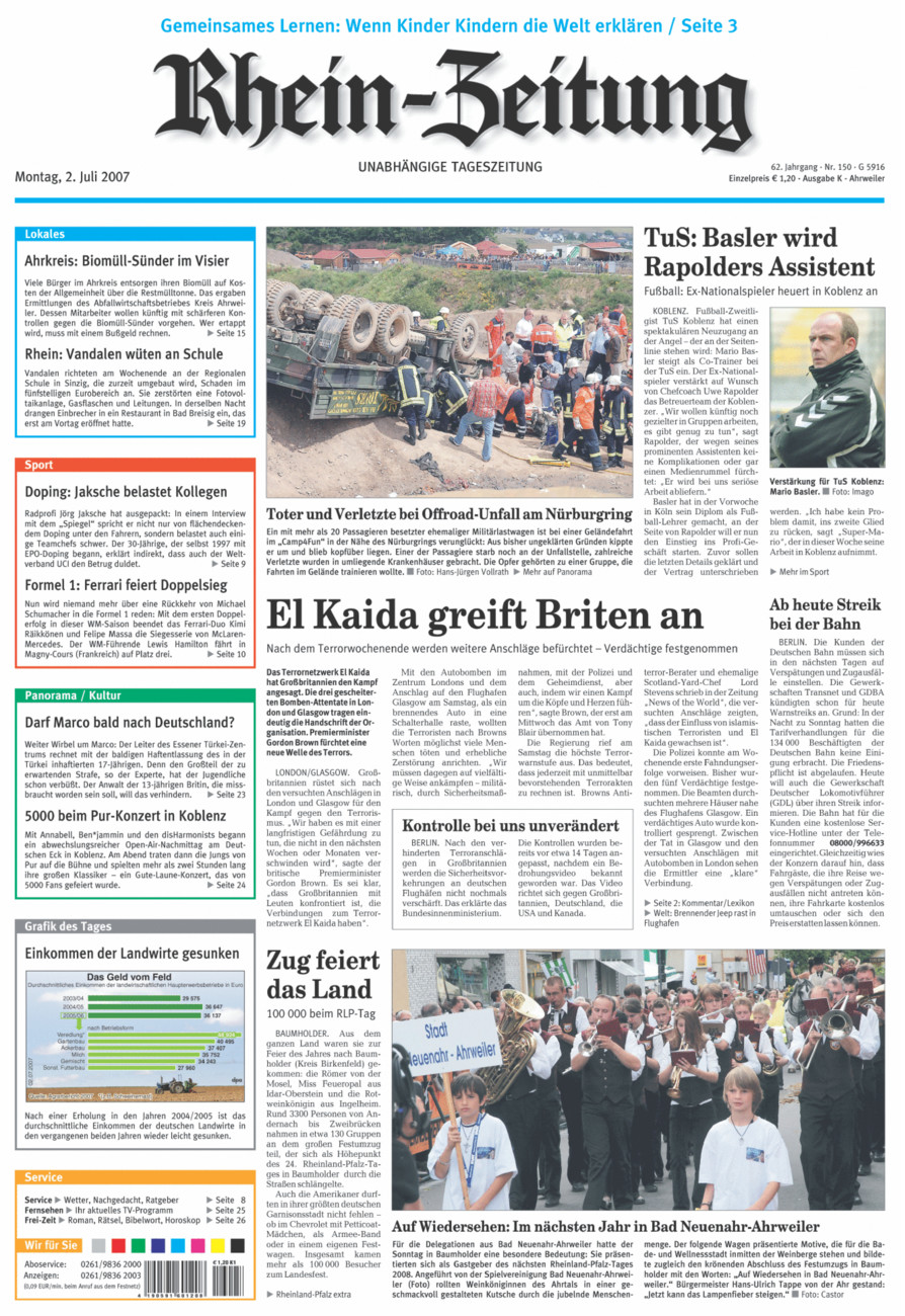 Rhein-Zeitung Kreis Ahrweiler vom Montag, 02.07.2007
