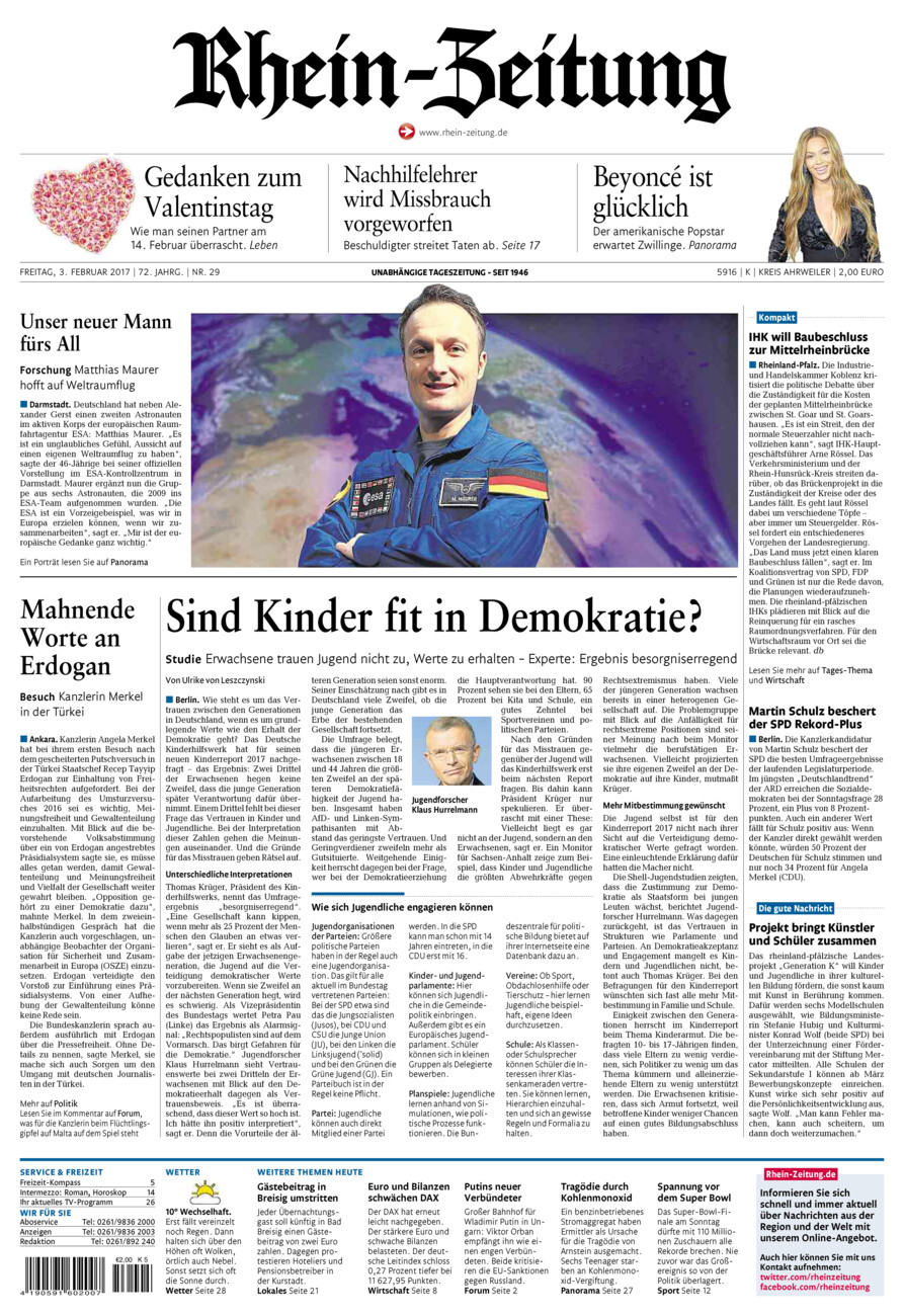 Rhein-Zeitung Kreis Ahrweiler vom Freitag, 03.02.2017